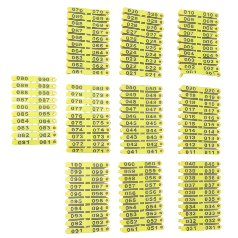 100개 001-100 번호 플라스틱 가축 태그 일체형 - Livestock Ear Tag 리뷰 및 가격