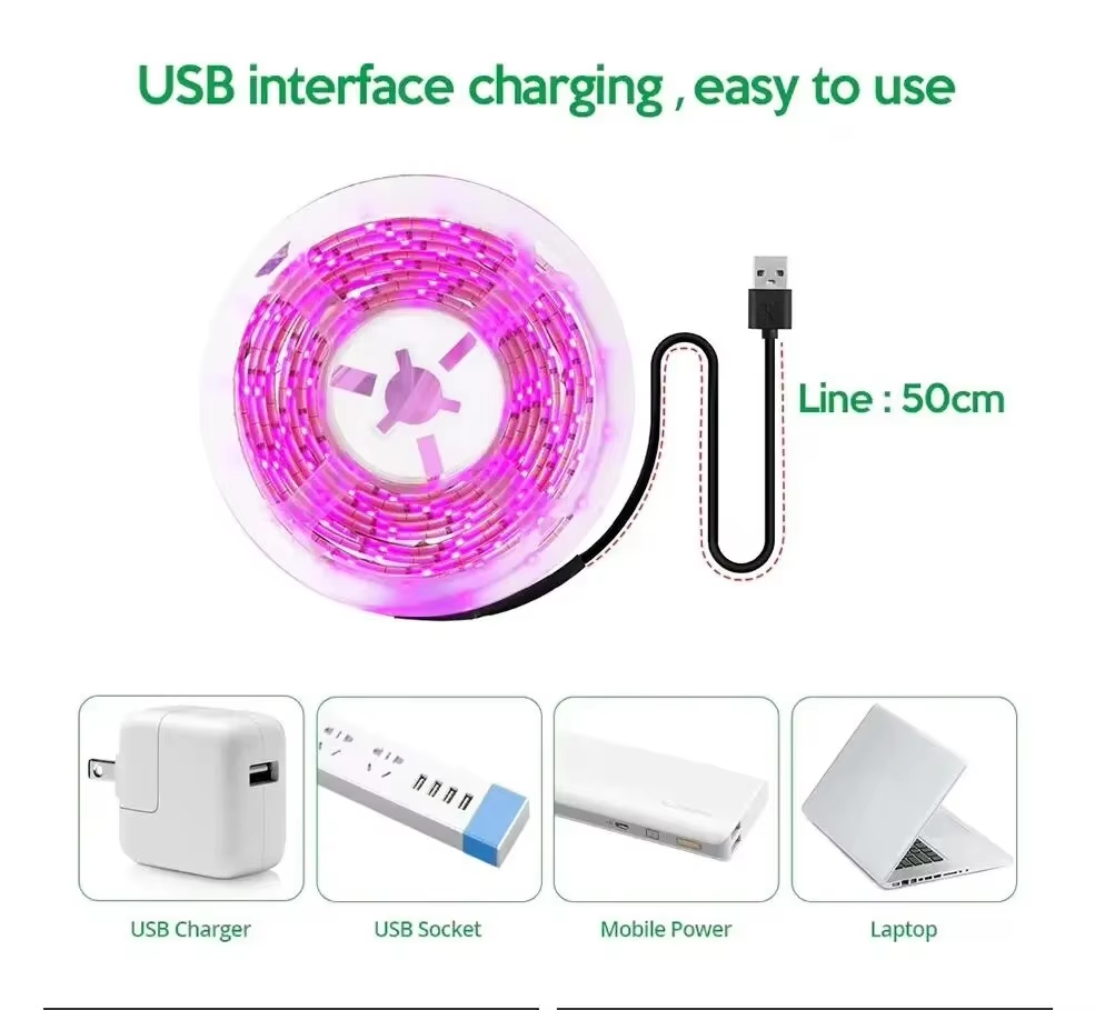 DC 5V USB LED 식물 성장등, 1m 2m 3m - Hydroponic Nft Channel 리뷰 및 가격